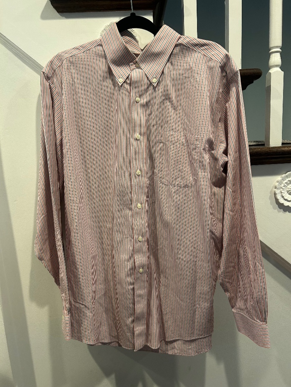 Brooks Brothers mens 16-35 classic striped button-up shirt
